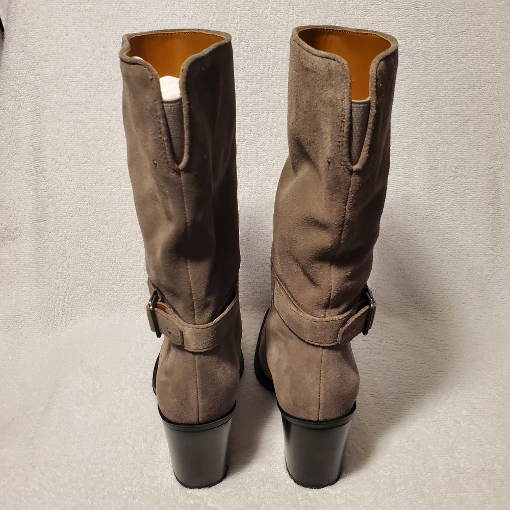 Franco Sarto Womens Vance Suede Square Toe Mid-Calf Boots - Picture 5 of 10